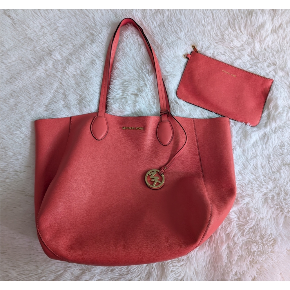 Grapefruit/Gold Reversible Tote
